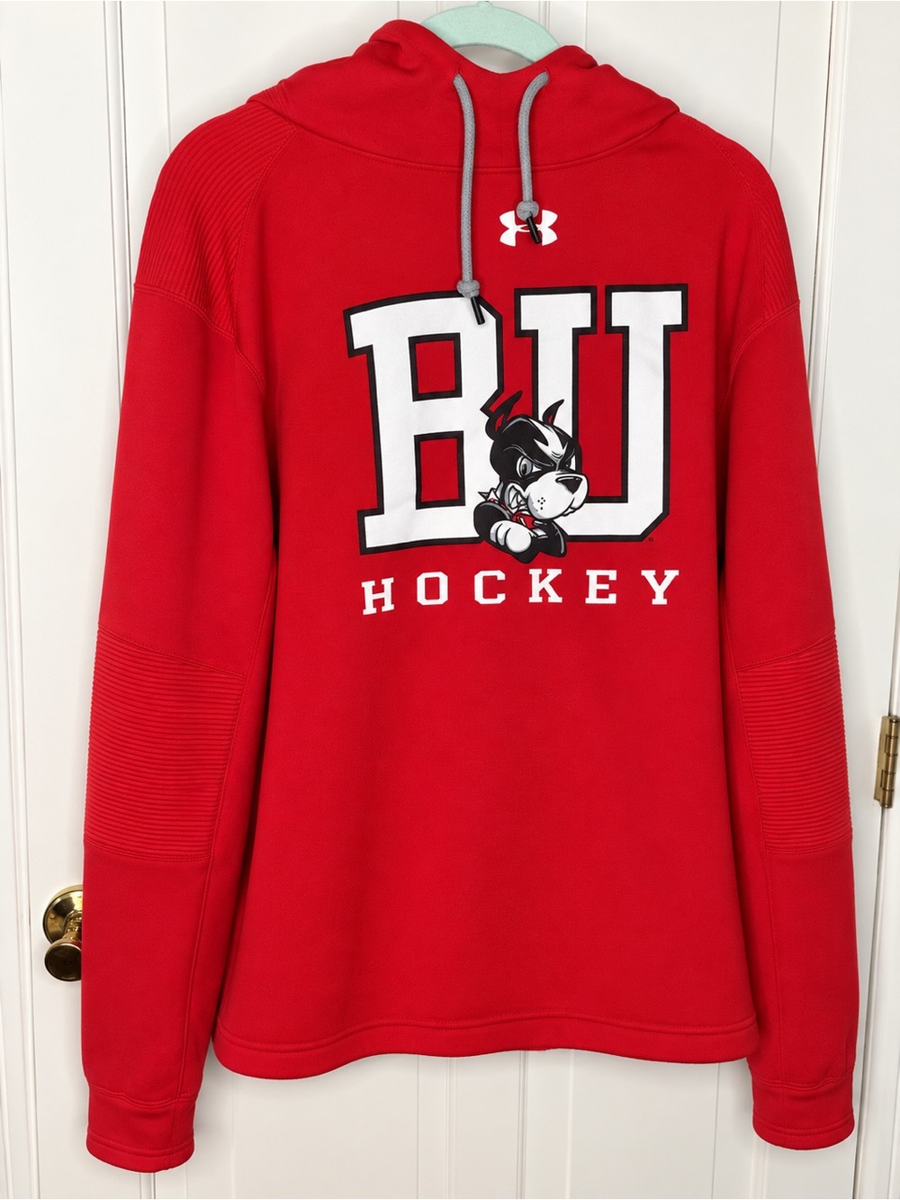Under Armour Boston University BU Hockey Terriers Hoodie Red Men’s 2XL